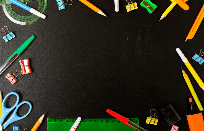  School supplies surrounding the words Count Day Celebration